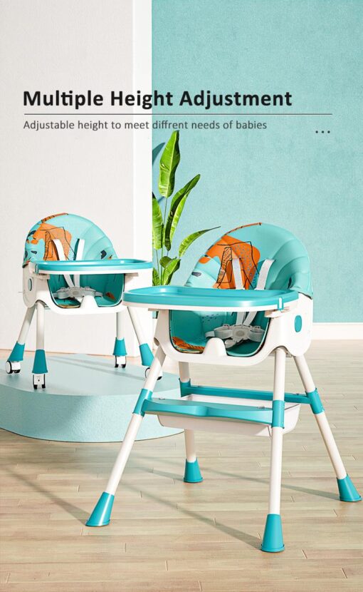 [Refurbished] StarAndDaisy Portable 2-In-1 Table talk High Chair |Convertible |Compact High Chair |Light Weight Portable Highchair (Deep Sea Blue) - Image 17