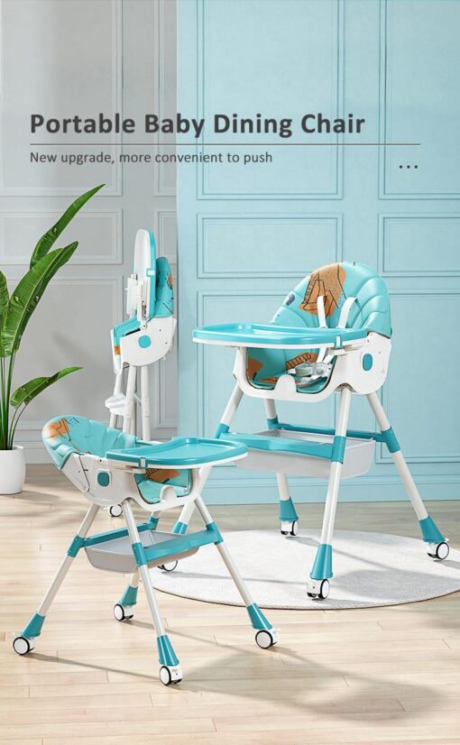 [Refurbished] StarAndDaisy Portable 2-In-1 Table talk High Chair |Convertible |Compact High Chair |Light Weight Portable Highchair (Deep Sea Blue) - Image 18