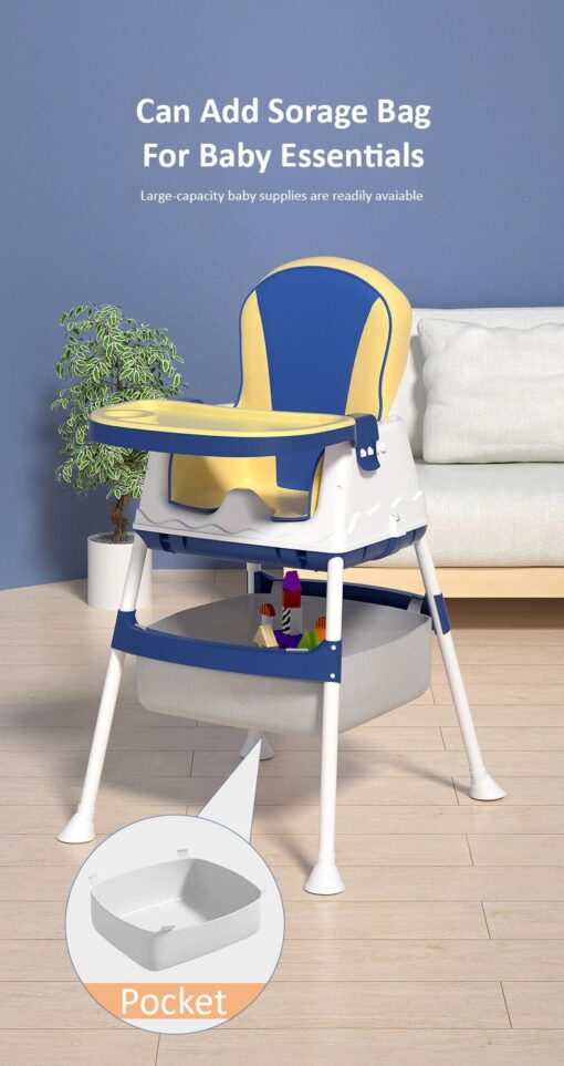 [Refurbished] StarAndDaisy Comfort 4 in 1 High Chair - Booster Seat in Graffiti Prints (Yellow) - Image 4