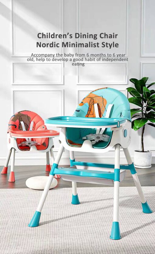 [Refurbished] StarAndDaisy Portable 2-In-1 Table talk High Chair |Convertible |Compact High Chair |Light Weight Portable Highchair (Deep Sea Blue) - Image 20
