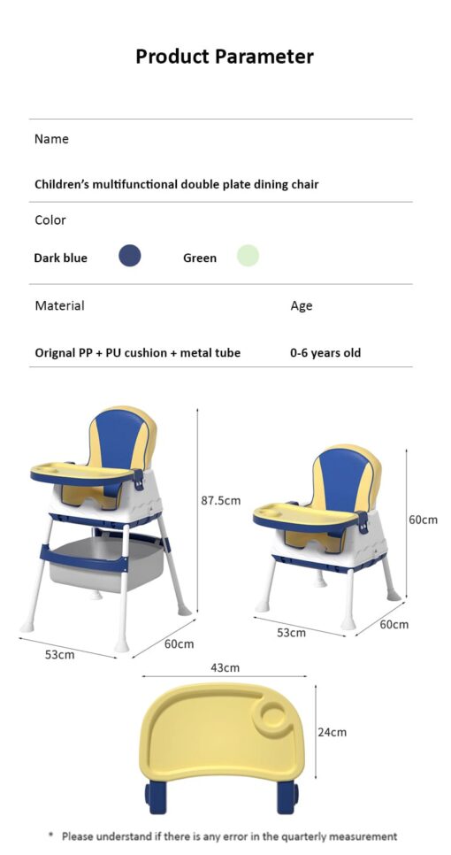 [Refurbished] StarAndDaisy Comfort 4 in 1 High Chair - Booster Seat in Graffiti Prints (Yellow) - Image 6