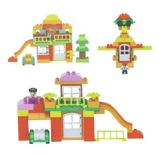 Trolley Blocks Building Block for Kids 73 Pcs Blocks with Trolley Case, Junior Blocks Best Gift Toy, Assemble Blocks Block Game for Kids ,Boys, Children- 560-1A - Image 6