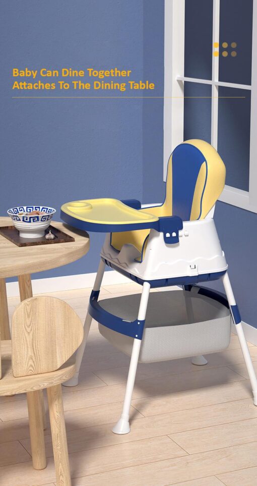 [Refurbished] StarAndDaisy Comfort 4 in 1 High Chair - Booster Seat in Graffiti Prints (Yellow) - Image 10