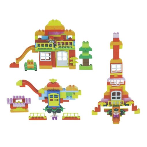 Trolley Blocks Building Block for Kids 73 Pcs Blocks with Trolley Case, Junior Blocks Best Gift Toy, Assemble Blocks Block Game for Kids ,Boys, Children- 560-1A - Image 2