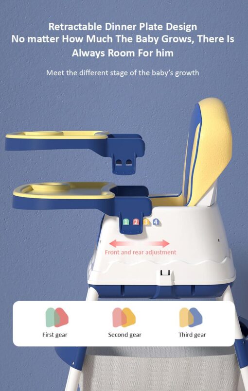 [Refurbished] StarAndDaisy Comfort 4 in 1 High Chair - Booster Seat in Graffiti Prints (Yellow) - Image 13