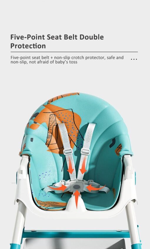 [Refurbished] StarAndDaisy Portable 2-In-1 Table talk High Chair |Convertible |Compact High Chair |Light Weight Portable Highchair (Deep Sea Blue) - Image 15