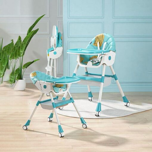 [Refurbished] StarAndDaisy Portable 2-In-1 Table talk High Chair |Convertible |Compact High Chair |Light Weight Portable Highchair (Deep Sea Blue) - Image 6
