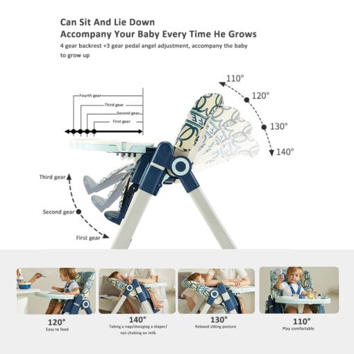 StarAndDaisy Feeding High Chair for Baby with Height Adjustment for 6 Months to 5 Years Boys Girls - Image 4