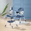 StarAndDaisy Portable 2-In-1 Table talk High Chair with Adjustable Height - Dark Blue