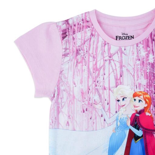 Disney Frozen Printed T-shirt 100% COTTON for kids from 2years to 6years (Purple) - Image 2