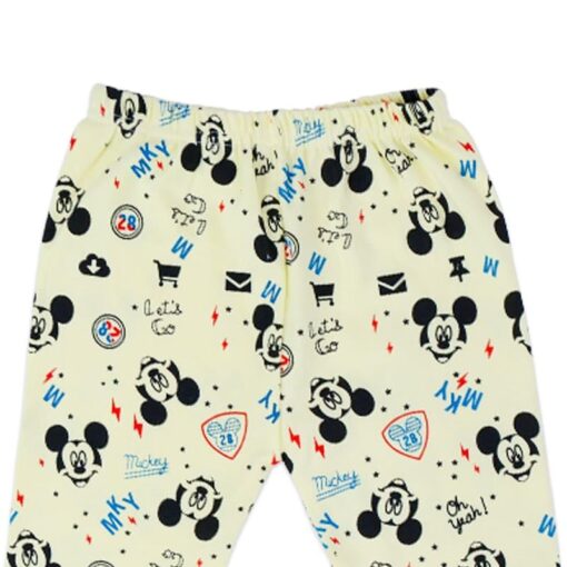 Mickey Mouse printed Night Suit Wear Yellow - Image 2