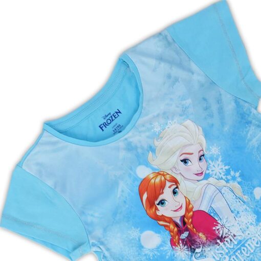 Disney Frozen Printed T-shirt 100% COTTON for kids from 2years to 6years (Blue) - Image 3