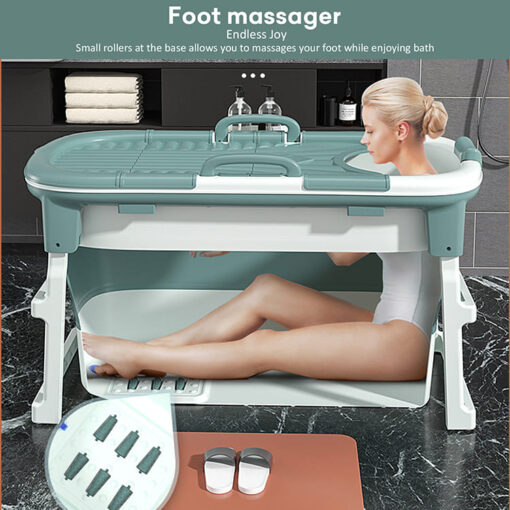 StarAndDaisy Folding Bath Tub for Kids Children and Adult Vertical Mega Size Super Large Bathtub  (Green | ‎1 meter) - Image 9