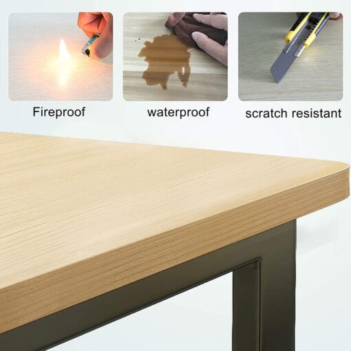 SND Homes Foldable Solid Wood Office Table and Workstations /Computer Table/Work Desk for Kids/Adults - No Assembly Required (80 X 50 cm Walnut Brown) - Image 5