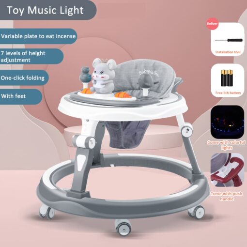 [Refurbished] StarAndDaisy multifunctional intelligent early education baby walker with Toy tray (Red) - Image 14