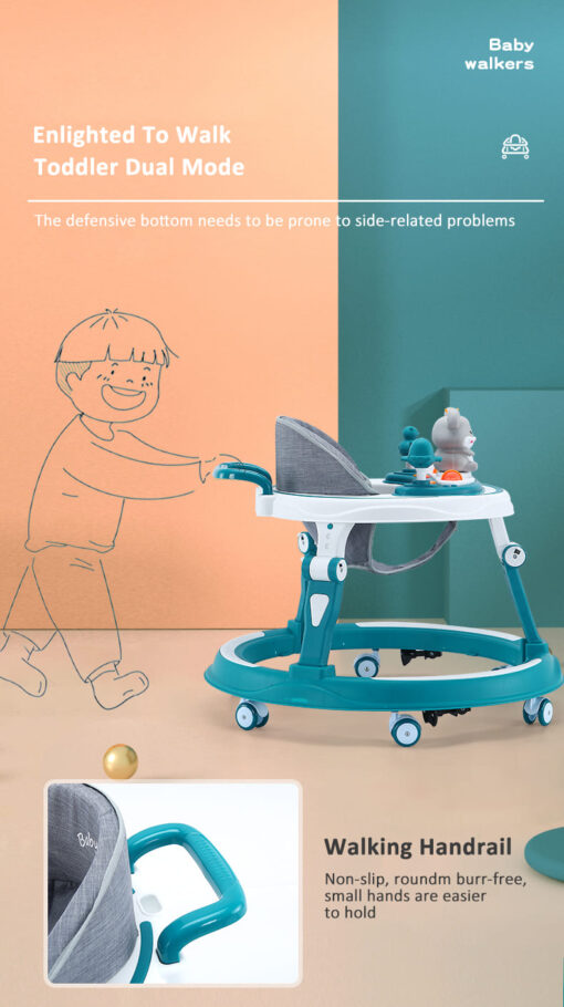 [Refurbished] StarAndDaisy multifunctional intelligent early education baby walker with Toy tray (Red) - Image 23