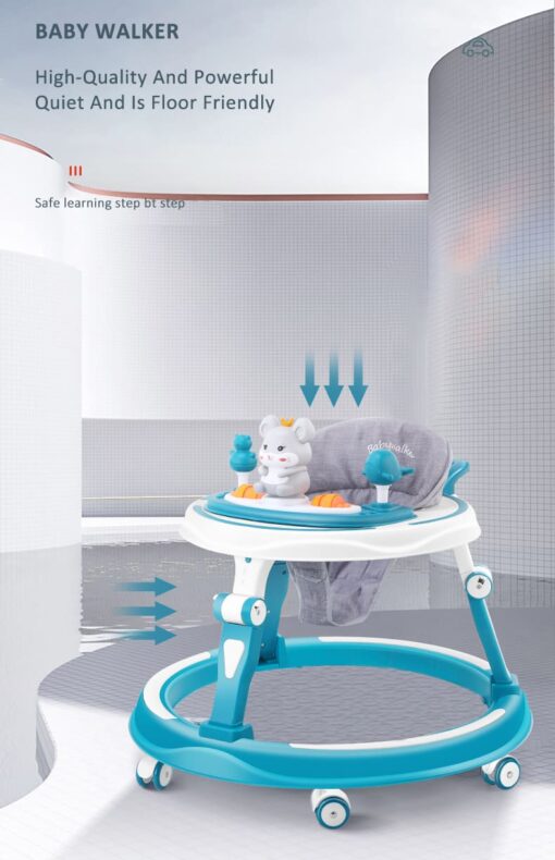 [Refurbished] StarAndDaisy multifunctional intelligent early education baby walker with Toy tray (Red) - Image 6