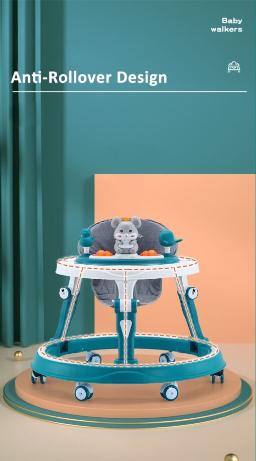 [Refurbished] StarAndDaisy multifunctional intelligent early education baby walker with Toy tray (Red) - Image 10