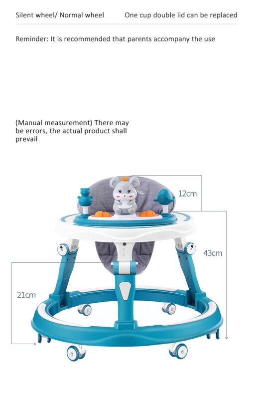 [Refurbished] StarAndDaisy multifunctional intelligent early education baby walker with Toy tray (Red) - Image 11