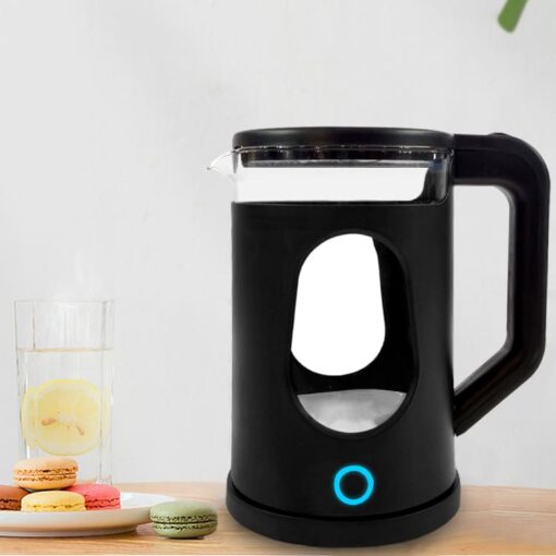 StarAndDaisy Borosilicate Glass Electric Kettle, 1.8 liters for tea and Hot water | Auto Shut-Off | Cordless (Black)