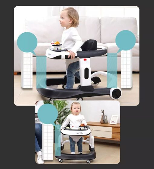 [Refurbished] StarAndDaisy Premium Multifunctional Walker with Toy Tray (Black) - Image 10
