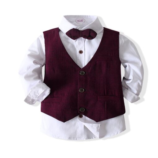 StarAndDaisy Boys Party Dresses Premium Serires (White & Red | tz893) - Image 3