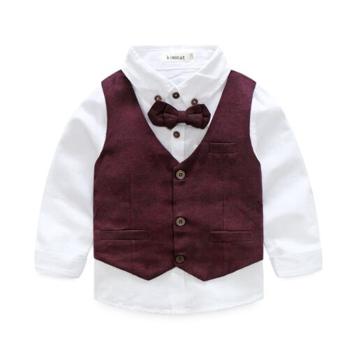 StarAndDaisy Boys Party Dresses Premium Serires (White & Red | tz893) - Image 4