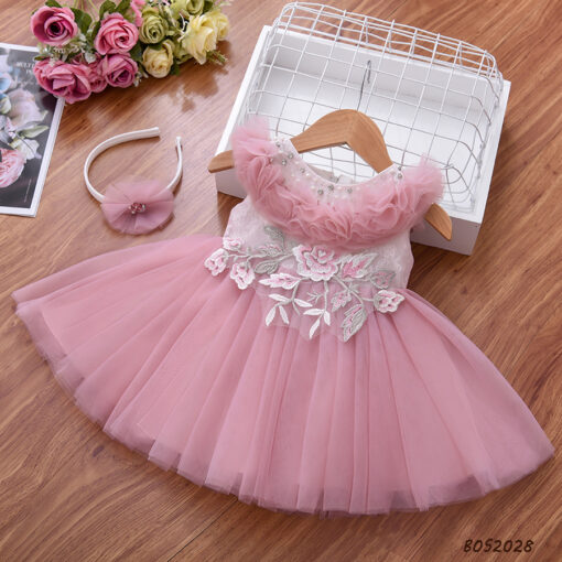 StarAndDaisy Girls Party Dresses Premium Serires (pink| BOS2028) - Image 2