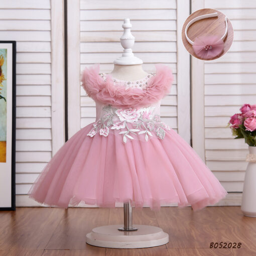 StarAndDaisy Girls Party Dresses Premium Serires (pink| BOS2028) - Image 3
