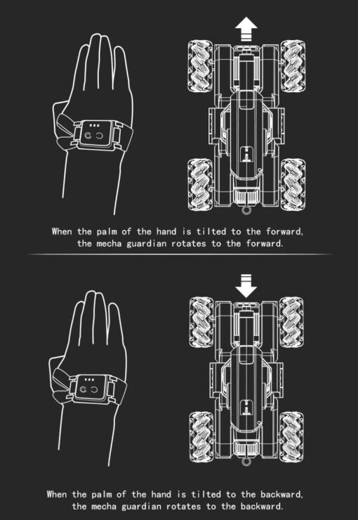 Double mode Stunt Car controller Water bullet tank 360 degree rotation remote controlle car and gesture control car - Image 20