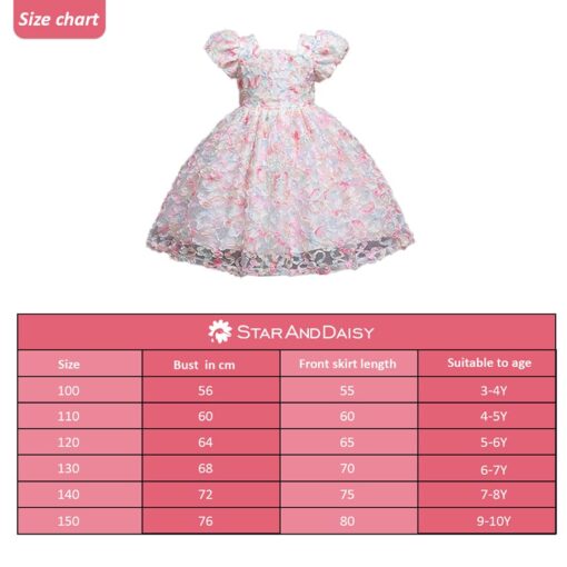 StarAndDaisy Girls Party Dresses Premium Serires (pink| 999) - Image 4