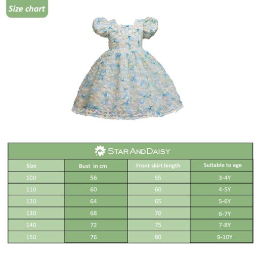 StarAndDaisy Girls Party Dresses Premium Serires (Green| 999) - Image 5