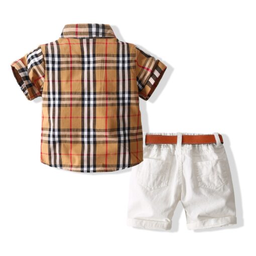 StarAndDaisy Boys Party Dresses Premium Serires (Light Brown & white| tzc3018) - Image 14
