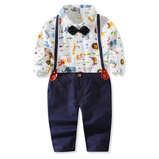 StarAndDaisy Boys Party Dresses Premium Serires (Animal Print White & Blue | tzb0514) - Image 7