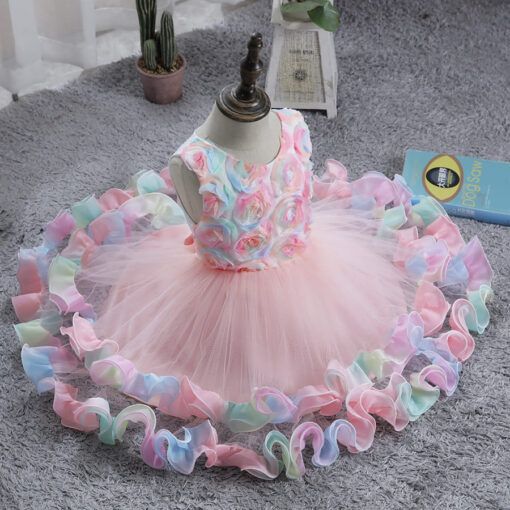 StarAndDaisy Girls Party Dresses Premium Serires (pink| 2037) - Image 3