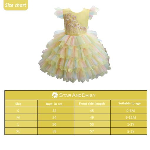 StarAndDaisy Girls Party Dresses Premium Serires (yellow| 896) - Image 5