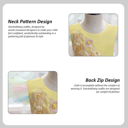 StarAndDaisy Girls Party Dresses Premium Serires (yellow| 896) - Image 4
