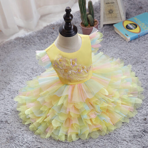 StarAndDaisy Girls Party Dresses Premium Serires (yellow| 896) - Image 3