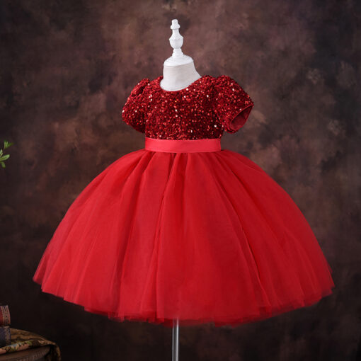 StarAndDaisy Girls Party Dresses Premium Serires (Red| DS0816) - Image 3