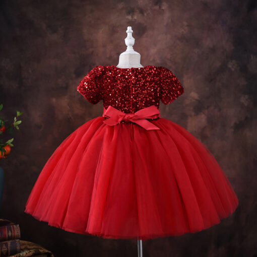 StarAndDaisy Girls Party Dresses Premium Serires (Red| DS0816) - Image 2