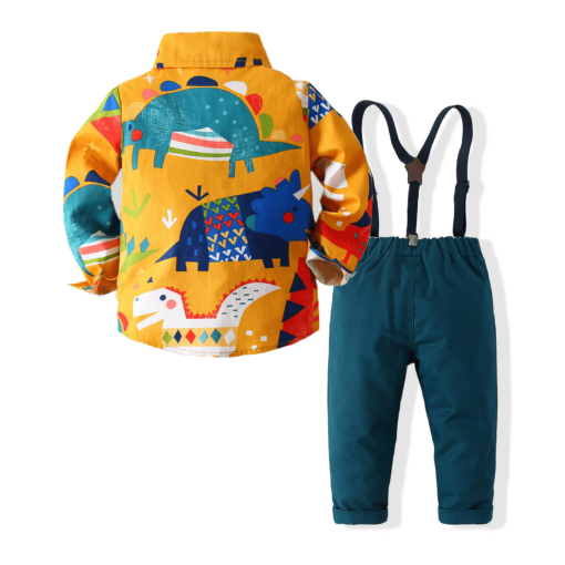 StarAndDaisy Boys Party Dresses Premium Serires (Yellow Graffiti Print & Blue| tzd3526) - Image 2