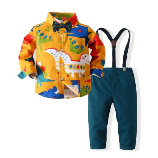 StarAndDaisy Boys Party Dresses Premium Serires (Yellow Graffiti Print & Blue| tzd3526) - Image 14