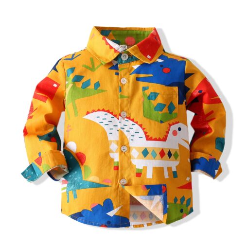StarAndDaisy Boys Party Dresses Premium Serires (Yellow Graffiti Print & Blue| tzd3526) - Image 5