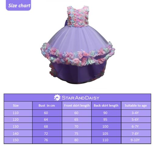 StarAndDaisy Girls Party Dresses Premium Serires (purple| 2039) - Image 4