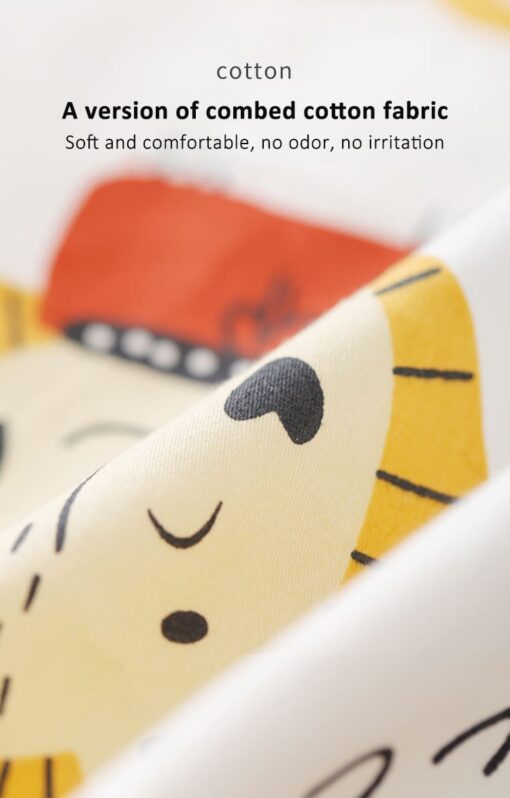 StarAndDaisy Baby Cotton Pillow with Animal print white. - Image 6