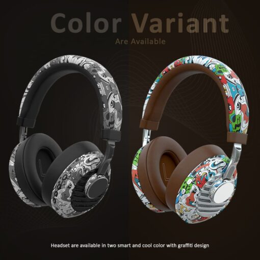 StarAndDaisy RIO Headphone For cellphone V5.0 Sporty Wireless Headset Sweat Proof Design (Graffiti Desigen) - Image 2