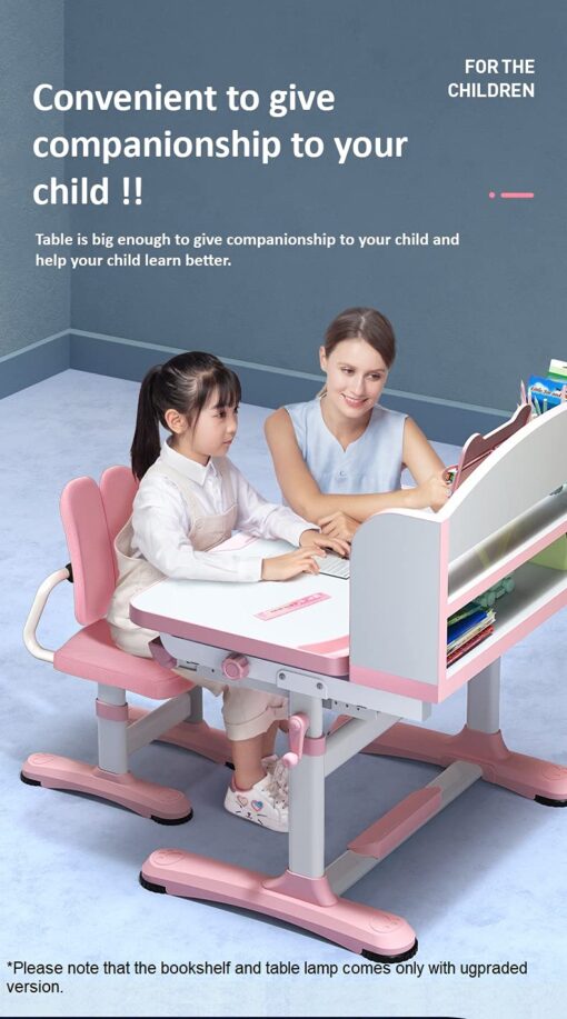 StarAndDaisy Smart Foldable Kids Study Table and Chair Set for Children And Student with LED Lamp and Book Storage Shelf -Blue | R8-3 - Image 6