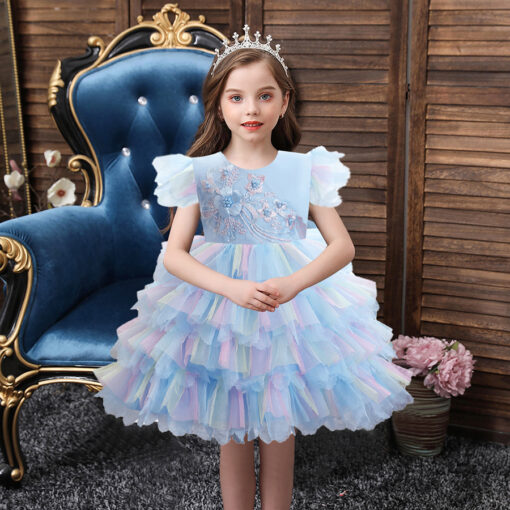 StarAndDaisy Girls Party Dresses Premium Serires (Blue| 896) - Image 3