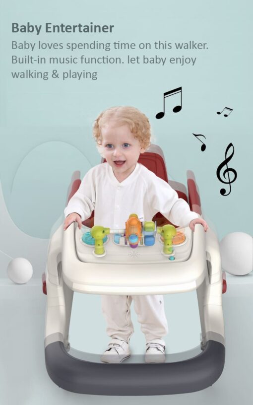 [Refurbished] StarAndDaisy Colossal Ultra-Premium Baby walker for newborn / musical toy tray for newborn babies, Anti-O-Shaped Leg, Anti-Fall wide support frame and Adjustable height - Image 3