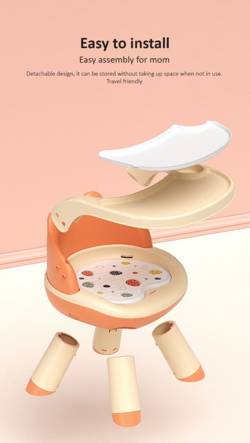 [Refurbished] StarAndDaisy 2 in 1 Feeding Chair & Booster Seat with Detachable Dining Food Tray - 3 Point Safety Harness (Blue) - Image 10